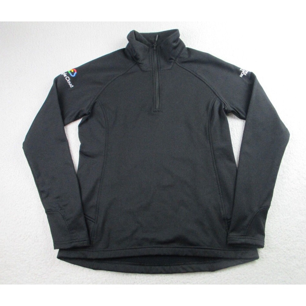 The North Face Sweater Womens M Black Fleece Long Sleeve Pullover 1/4 Zip Active